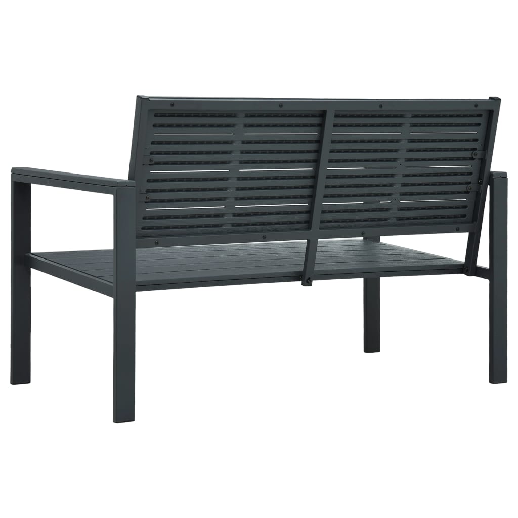 Garden Bench HDPE Grey Wood Look