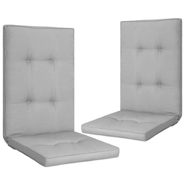  Garden Chair Cushions 2 pcs Grey 120x50x5 cm