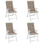 Garden Chair Cushions 4 pcs Taupe