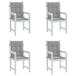 Garden Chair Cushions 4 pcs Grey