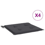 Garden Chair Cushions 4 pcs Anthracite 40x40x3 cm