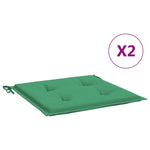 Garden Chair Cushions 2 pcs Green 50x50x3 cm