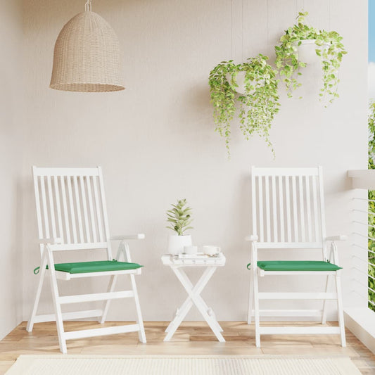 Garden Chair Cushions 2 pcs Green 50x50x3 cm
