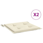 Garden Chair Cushions 2 pcs Cream 50x50x3 cm