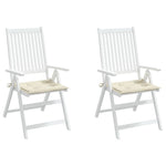 Garden Chair Cushions 2 pcs Cream 50x50x3 cm