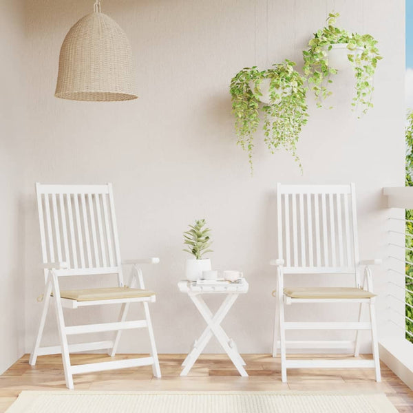  Garden Chair Cushions 2 pcs Beige 50x50x3 cm