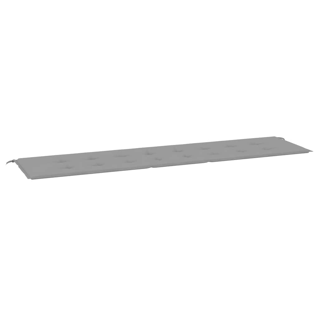 Garden Bench Cushion 200x50cm Grey Oxford | HomeAndLiving