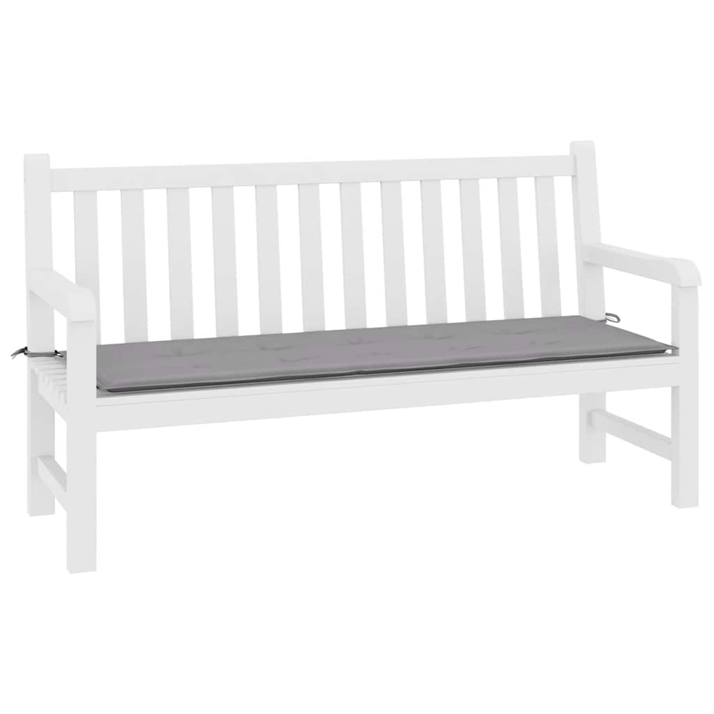 Garden Bench Cushion 200x50cm Grey Oxford | HomeAndLiving