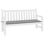 Garden Bench Cushion 200x50cm Grey Oxford | HomeAndLiving