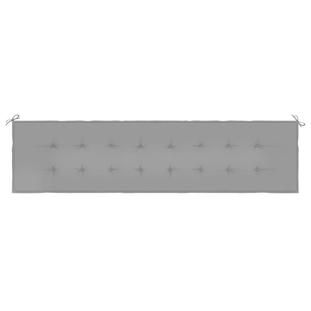 Garden Bench Cushion 200x50cm Grey Oxford | HomeAndLiving