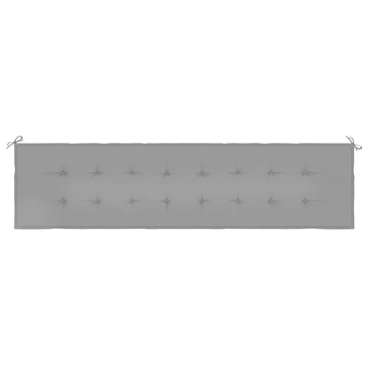Garden Bench Cushion 200x50cm Grey Oxford | HomeAndLiving