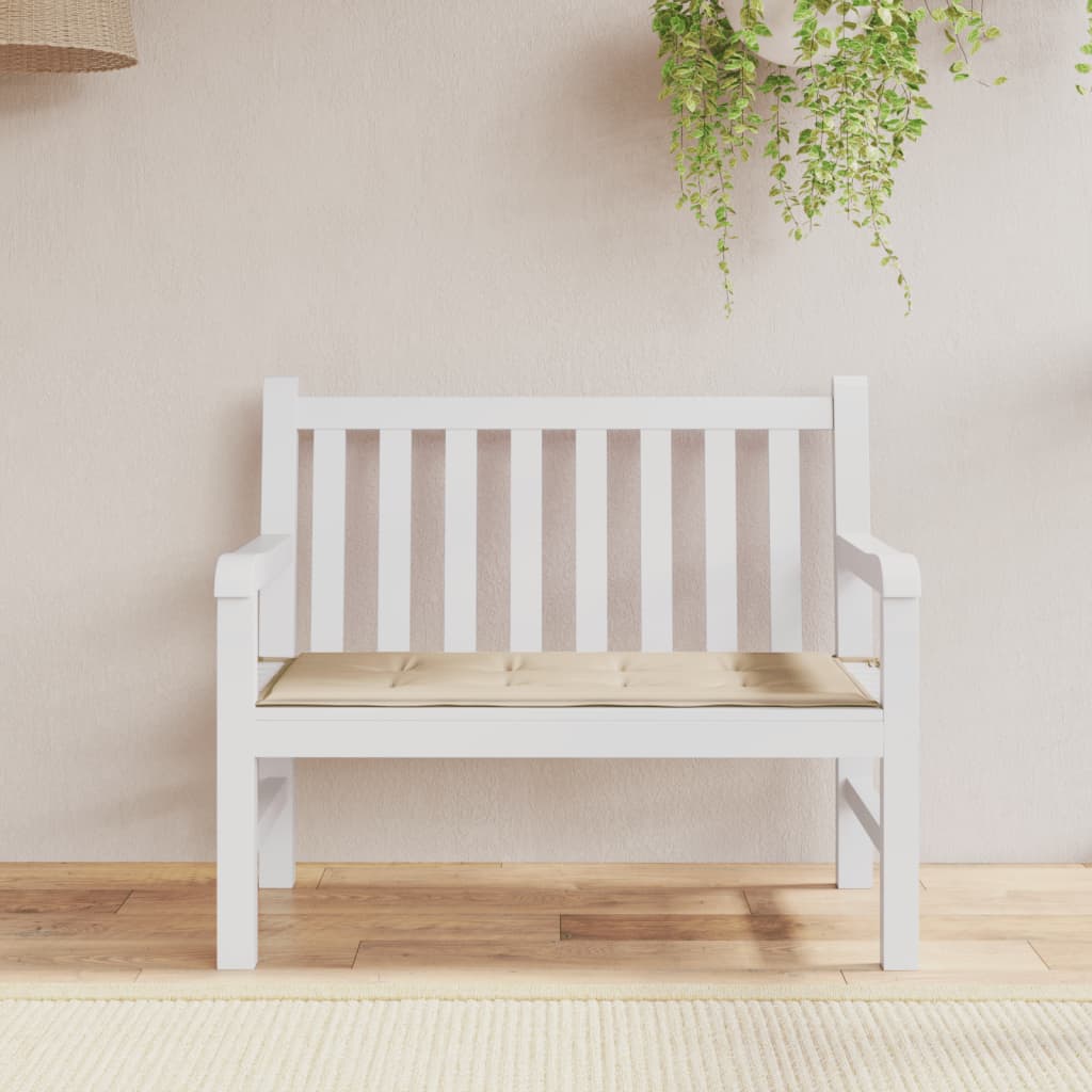 Garden Bench Cushion Beige 120x50x3 cm
