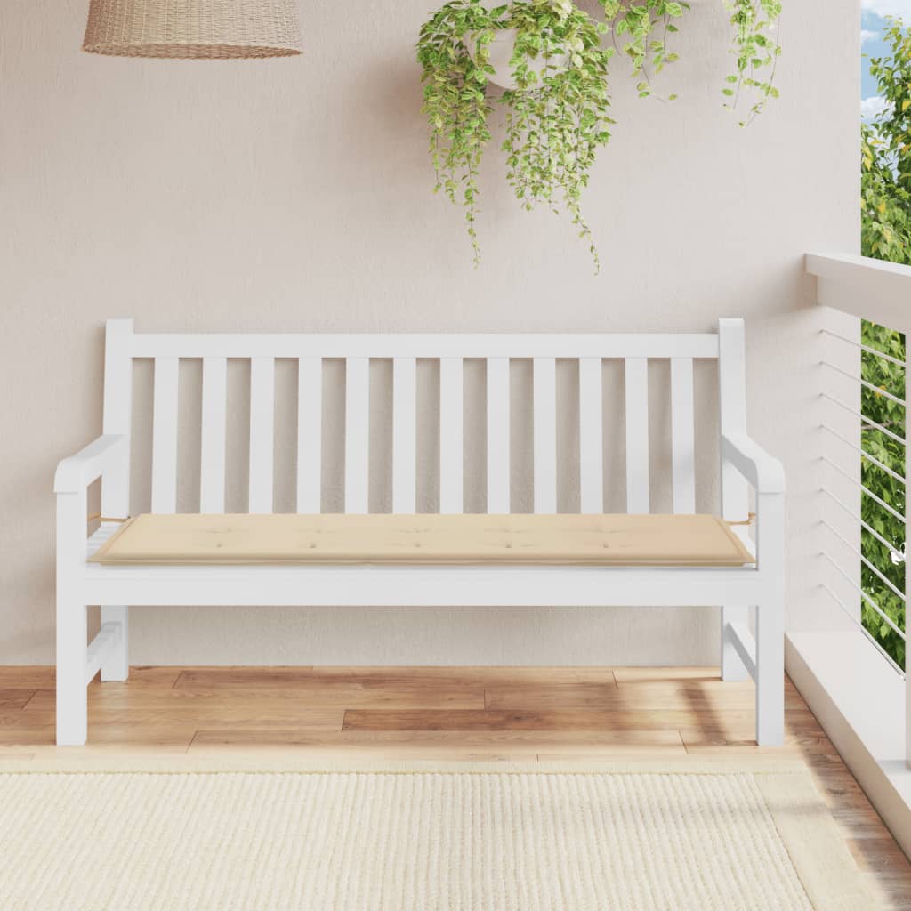 Garden Bench Cushion Beige - 150×50×3cm