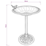 Bronze Bird Bath Pedestal Garden Outdoor | HomeAndLiving
