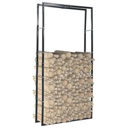 Firewood Steel Rack Black