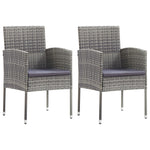 Garden Chairs 2 pcs Anthracite Poly Rattan