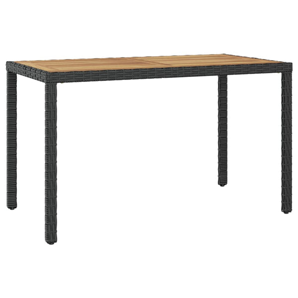  Garden Table Black and Brown  Solid Acacia Wood