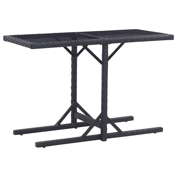  Garden Table Black  Glass