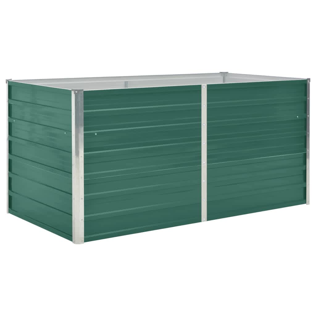Raised Garden Bed Galvanised Steel Green - 160×80×77cm