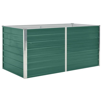 Raised Garden Bed Galvanised Steel Green - 160×80×77cm