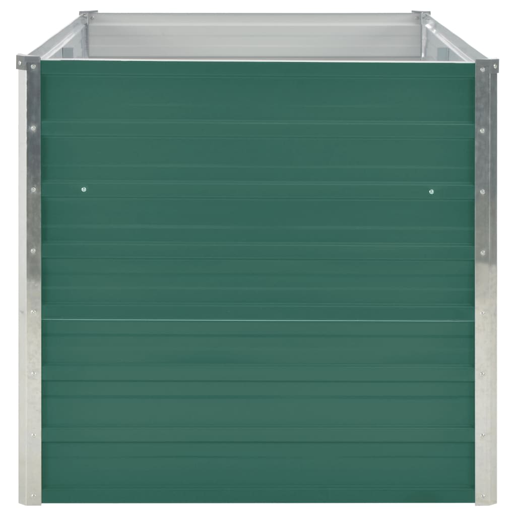 Raised Garden Bed Galvanised Steel Green - 160×80×77cm