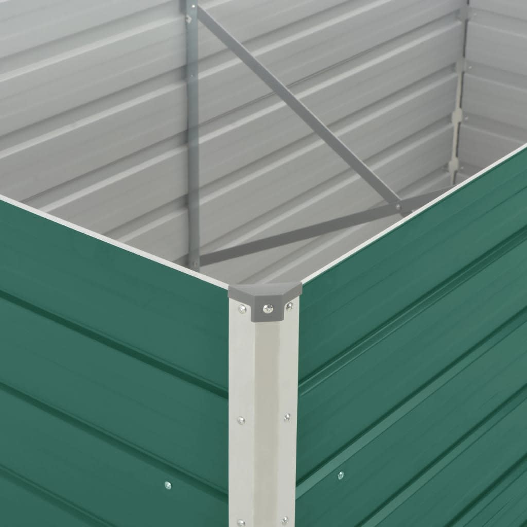 Raised Garden Bed Galvanised Steel Green - 160×80×77cm
