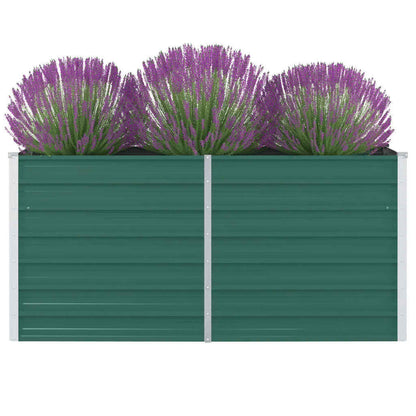 Raised Garden Bed Galvanised Steel Green - 160×80×77cm