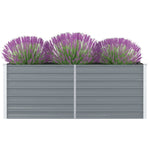 Garden Bed Galvanised Steel Grey