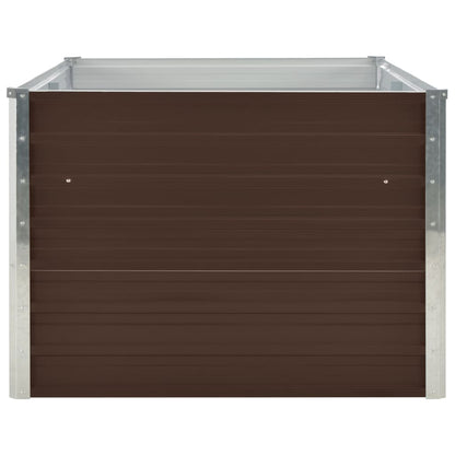 Raised Garden Bed 160x80x45 cm Galvanised Steel Brown