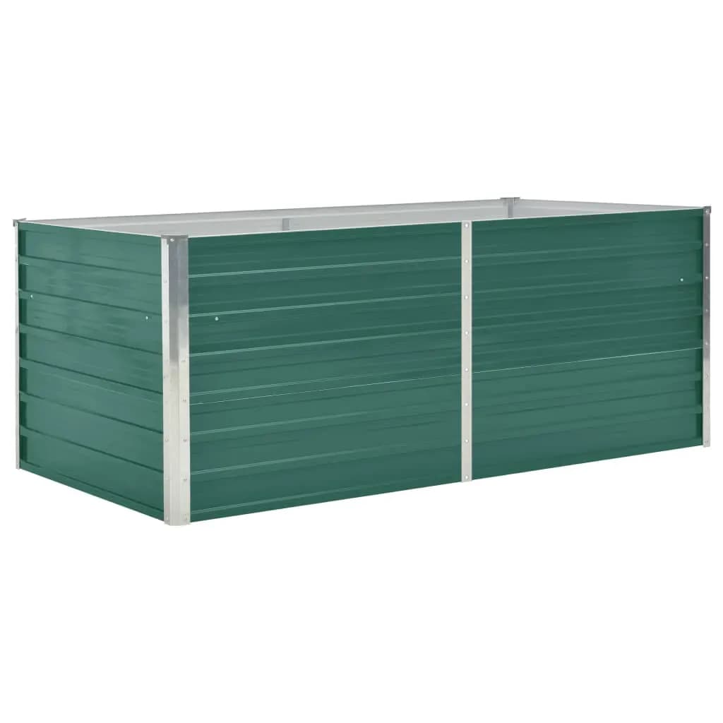 Raised Garden Bed Galvanised Steel Green - 160×80×45cm