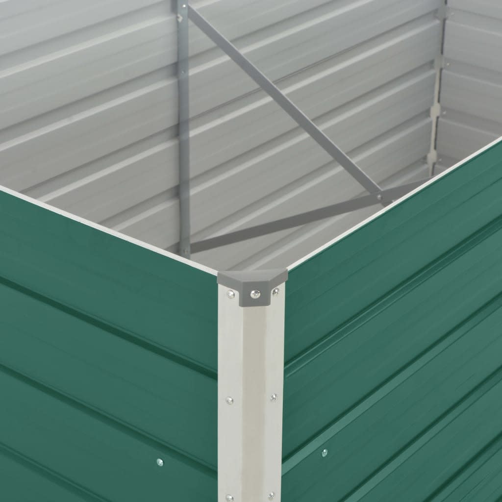 Raised Garden Bed Galvanised Steel Green - 160×80×45cm