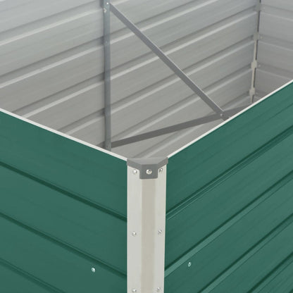 Raised Garden Bed Galvanised Steel Green - 160×80×45cm