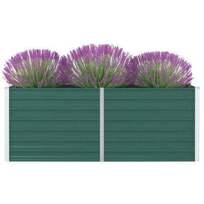 Raised Garden Bed Galvanised Steel Green - 160×80×45cm