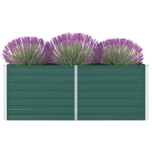 Raised Garden Bed Galvanised Steel Green - 160×80×45cm