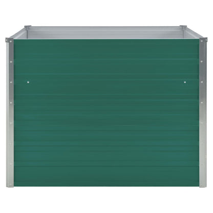 Raised Garden Bed Galvanised Steel Green - 100×100×77cm
