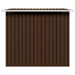 Garden Storage Shed Brown 194x121x181 cm Steel