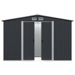 Garden Storage Shed Anthracite Steel 257x205x178 cm