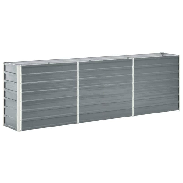  Garden Raised Bed Galvanised Steel  (Grey)