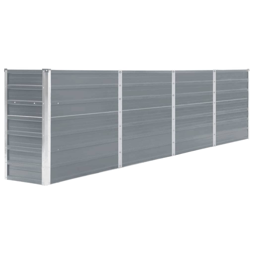 Raised Garden Bed Galvanised Steel Grey