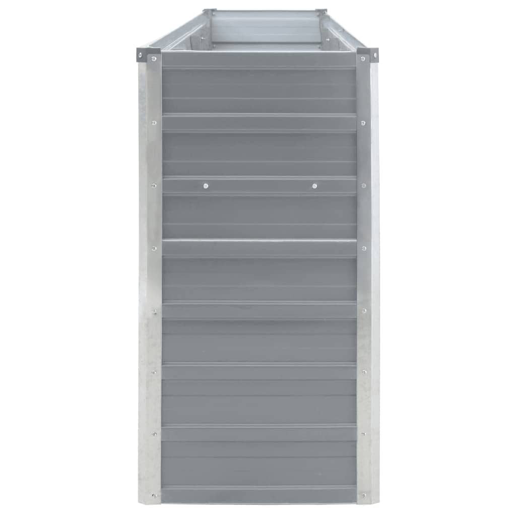 Raised Garden Bed Galvanised Steel Grey