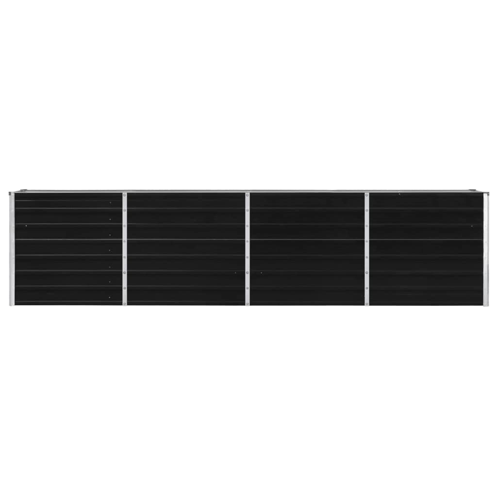 Raised Garden Bed 320x40x77 cm Galvanised Steel Anthracite
