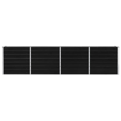 Raised Garden Bed 320x40x77 cm Galvanised Steel Anthracite