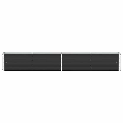 Garden Raised Bed Galvanised Steel 320x40x45 cm Anthracite
