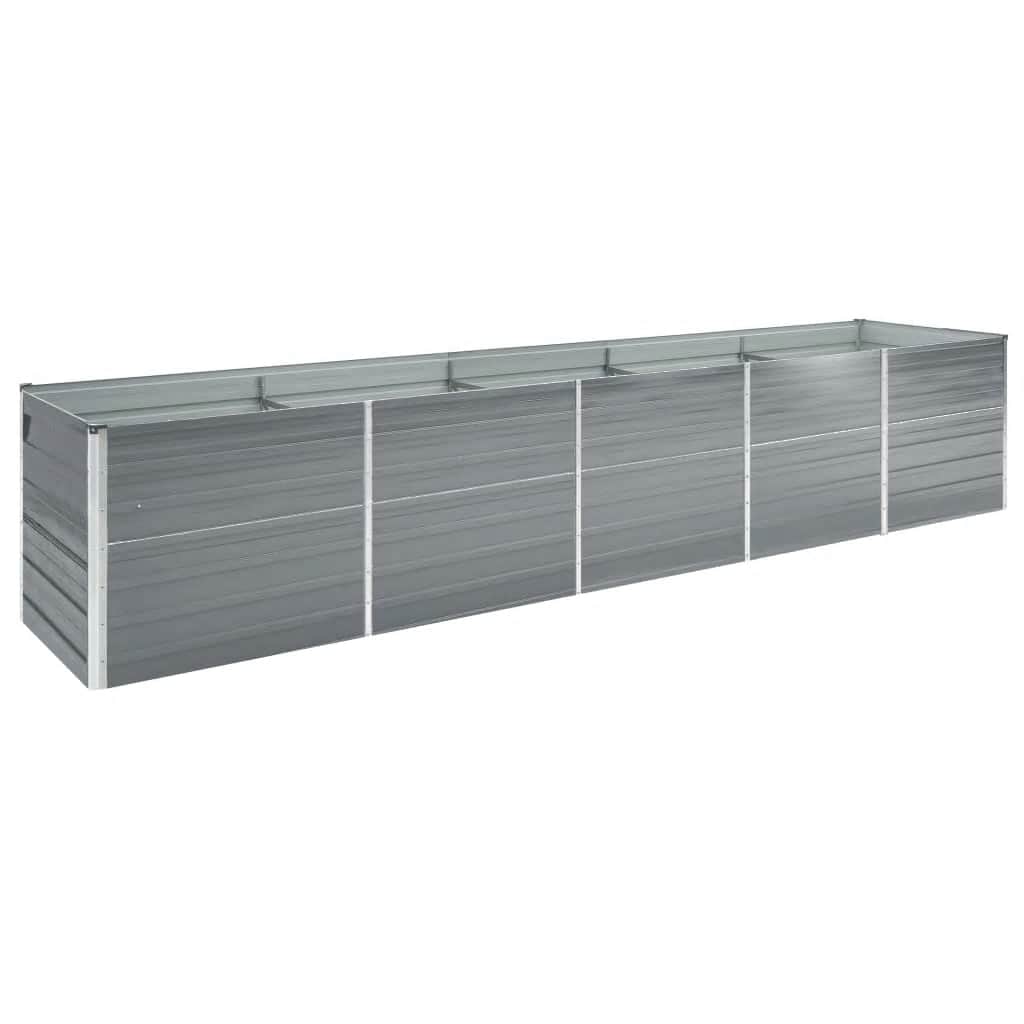 Galvanised Steel Raised Garden Bed 400x80cm | HomeAndLiving
