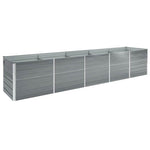 Galvanised Steel Raised Garden Bed 400x80cm | HomeAndLiving
