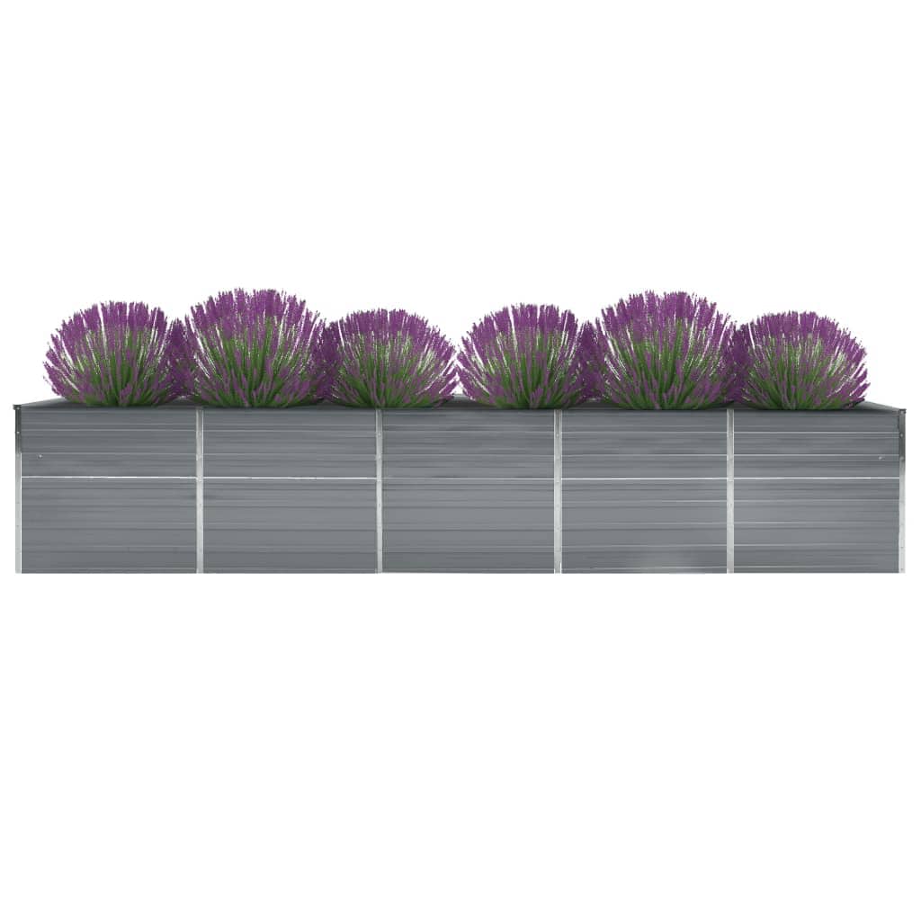 Galvanised Steel Raised Garden Bed 400x80cm | HomeAndLiving