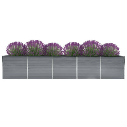 Galvanised Steel Raised Garden Bed 400x80cm | HomeAndLiving