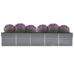 Galvanised Steel Raised Garden Bed 400x80cm | HomeAndLiving