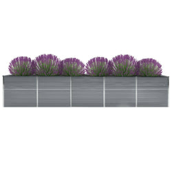 Galvanised Steel Raised Garden Bed 400x80cm | HomeAndLiving