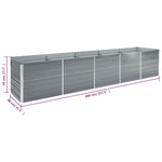 Galvanised Steel Raised Garden Bed 400x80cm | HomeAndLiving
